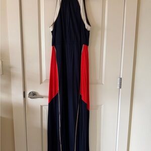 Ann Taylor Navy and Tan Dress